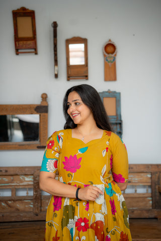 COLOURFUL FLOWERS | MATERNITY COTTON FULL LENGTH