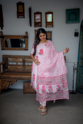 VINATGE SCALLOP | MATERNITY KURTI SET