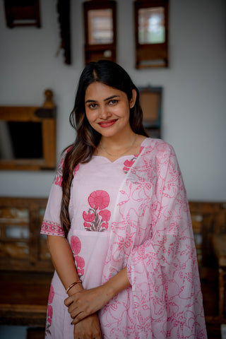 VINATGE SCALLOP | MATERNITY KURTI SET