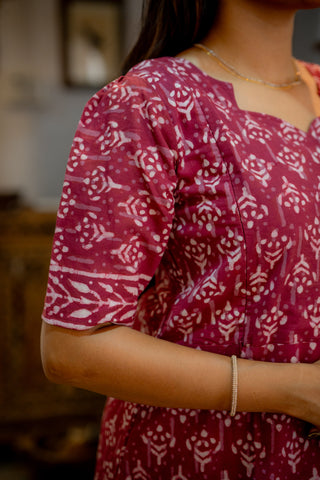 GARNET GLOW | MATERNITY KURTI SET