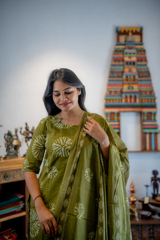 VERDANT BLOOM | MATERNITY KURTI SET