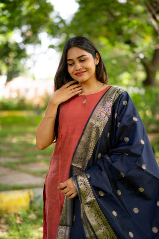 DUSK ELEGANCE| MATERNITY KURTI SET