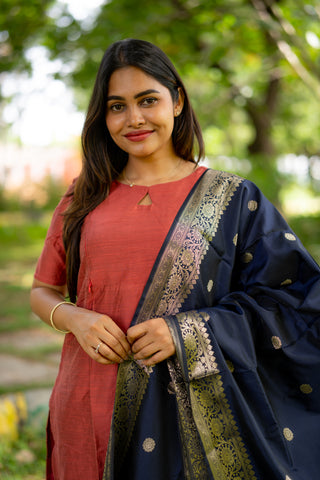 DUSK ELEGANCE| MATERNITY KURTI SET