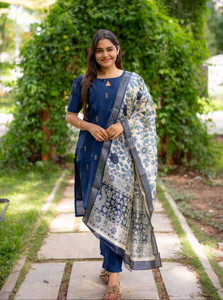 ROYAL BLUE | MATERNITY KURTI SET