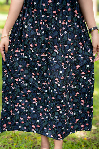 SWANN | ZIPLESS MATERNITY MAXI-PUFF SLEEVES | FULL LENGTH MAXI