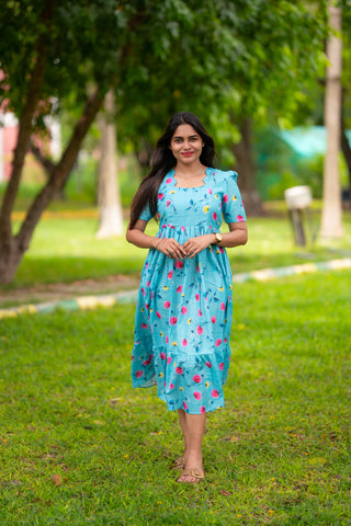 FLORAL SKY | MATERNITY MAXI ANKLE LENGTH