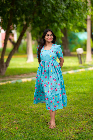 FLORAL SKY | MATERNITY MAXI ANKLE LENGTH