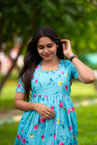 FLORAL SKY | MATERNITY MAXI ANKLE LENGTH