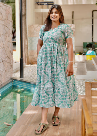 GREEN PARSLEY | MATERNITY MAXI ANKLE LENGTH