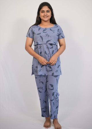 LEAFY RUFFLE | ZIPLESS FEEDING PANT SET