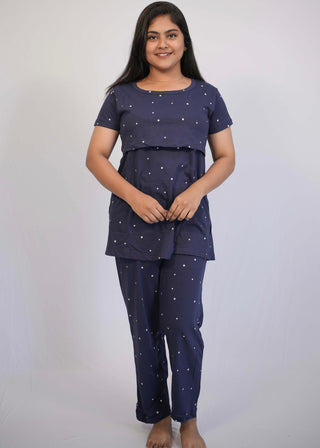 NAVY STAR | ZIPLESS FEEDING PANT SET
