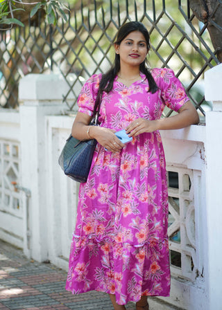 PINK WHIMSY | MATERNITY MAXI ANKLE LENGTH