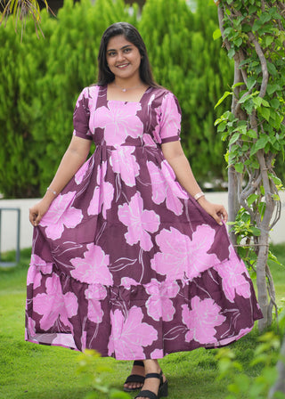 PALE PINK FLORA | MATERNITY MAXI ANKLE LENGTH