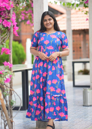 BLUE PINK TULIP | MATERNITY MAXI ANKLE LENGTH