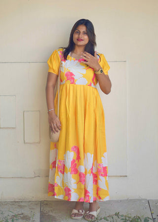 SUNSHINE BLOOSOM | MATERNITY KURTI ANKLE LENGTH