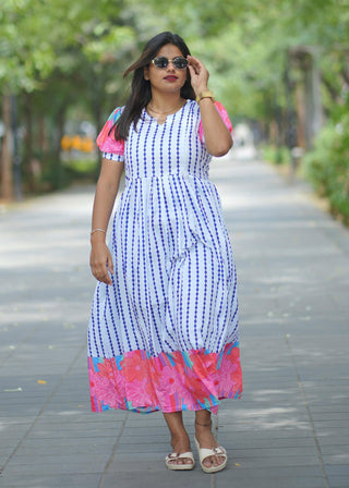 DOTTED FLORAL | MATERNITY MAXI ANKLE LENGTH