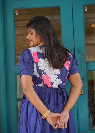 COBALT PINK AZURE | MATERNITY MAXI ANKLE LENGTH