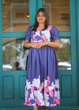 COBALT PINK AZURE | MATERNITY MAXI ANKLE LENGTH