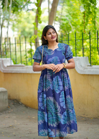 BLUE BOTANIC | MATERNITY GEORGETTE MAXI ANKLE LENGTH