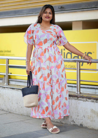 SAGE LEAF | MATERNITY GEORGETTE MAXI ANKLE LENGTH