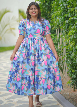 TROPICAL BLUE | MATERNITY MAXI ANKLE LENGTH