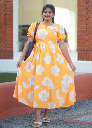 SUNBURST BLOOM | MATERNITY MAXI ANKLE LENGTH