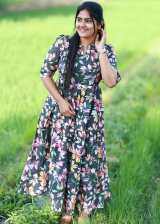 MIDNIGHT GARDEN | MATERNITY MAXI ANKLE LENGTH