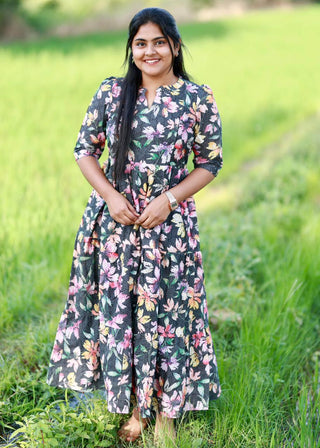 MIDNIGHT GARDEN | MATERNITY MAXI ANKLE LENGTH