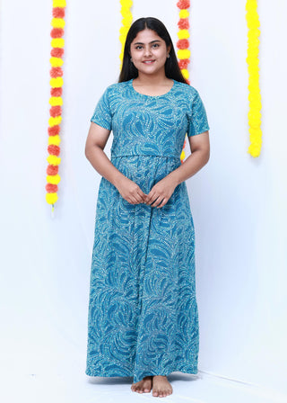 SWRILS | ZIPLESS MATERNITY MAXI-SHORT SLEEVES | FULL LENGTH MAXI