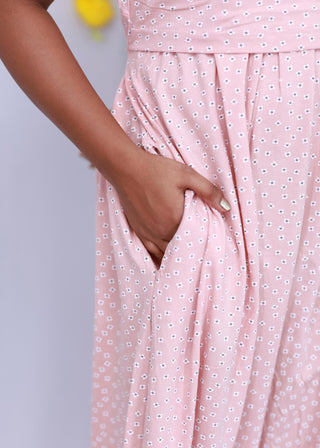 PASTEL FLOWERS | ZIPLESS MATERNITY MAXI-PUFF SLEEVES | FULL LENGTH MAXI