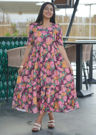 CASCADE BLOOM | MATERNITY MAXI ANKLE LENGTH