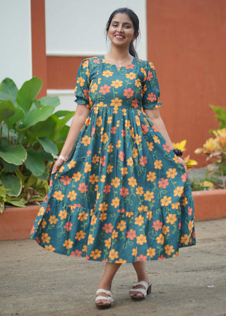 GREEN BLOOSOM | MATERNITY MAXI ANKLE LENGTH