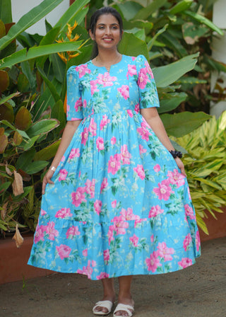 SKYBLUE GARDENIA | MATERNITY MAXI ANKLE LENGTH