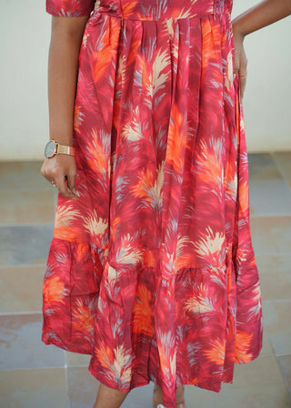 MAJESTIC RED | MATERNITY MAXI ANKLE LENGTH