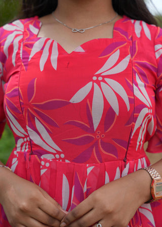 BLOOM WAVE | MATERNITY GEORGETTE MAXI ANKLE LENGTH