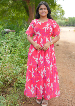 BLOOM WAVE | MATERNITY GEORGETTE MAXI ANKLE LENGTH