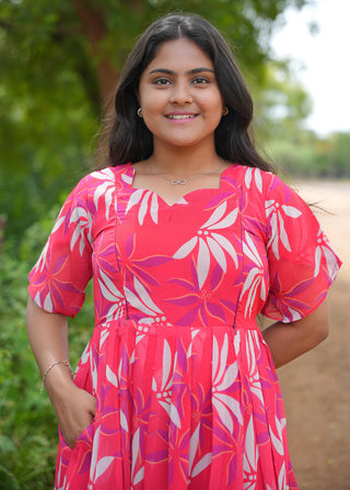 BLOOM WAVE | MATERNITY GEORGETTE MAXI ANKLE LENGTH