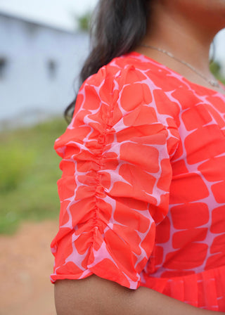 RED BLOCK CHIC | MATERNITY GEORGETTE MAXI ANKLE LENGTH