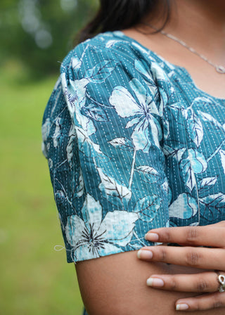 GREEN HIBISCUS  | MATERNITY KANDHA COTTON MAXI ANKLE LENGTH