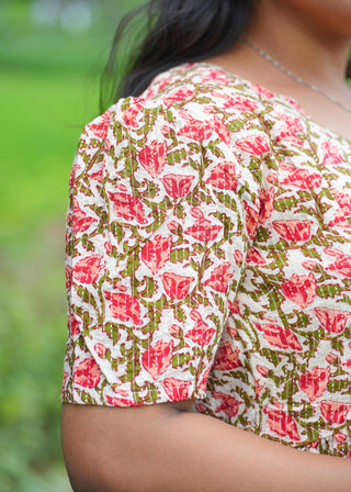 TINY FLORA | MATERNITY KANTHA COTTON MAXI ANKLE LENGTH