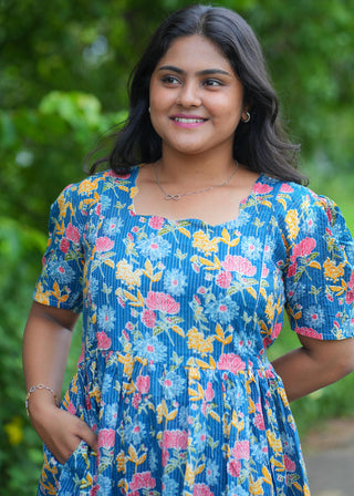 MULTI FLORAL | MATERNITY KANDHA COTTON MAXI ANKLE LENGTH