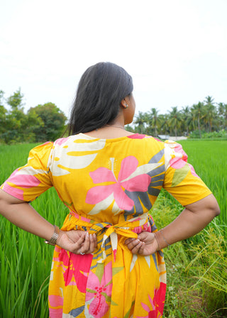 SUNLIT TROPIC | MATERNITY COTTON MAXI ANKLE LENGTH