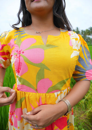 SUNLIT TROPIC | MATERNITY COTTON MAXI ANKLE LENGTH