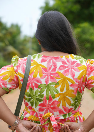 COLOURFUL FLOWERS | MATERNITY COTTON MAXI ANKLE LENGTH