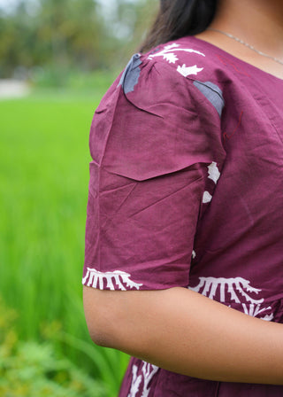 MAROON WILDBERRY| MATERNITY COTTON MAXI ANKLE LENGTH