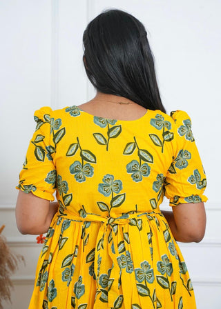 RETRO FLORAL | MATERNITY COTTON MAXI ANKLE LENGTH