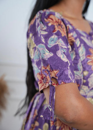 LEAFY PETAL | MATERNITY COTTON MAXI ANKLE LENGTH