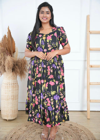 BLISS BOTANIC | MATERNITY COTTON MAXI ANKLE LENGTH