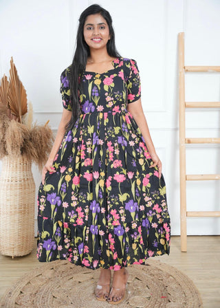 BLISS BOTANIC | MATERNITY COTTON MAXI ANKLE LENGTH