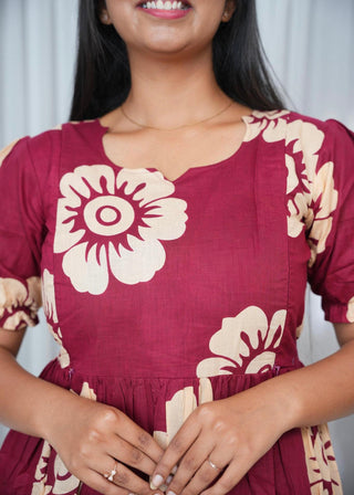 DAISY SCALLOP | MATERNITY COTTON MAXI ANKLE LENGTH